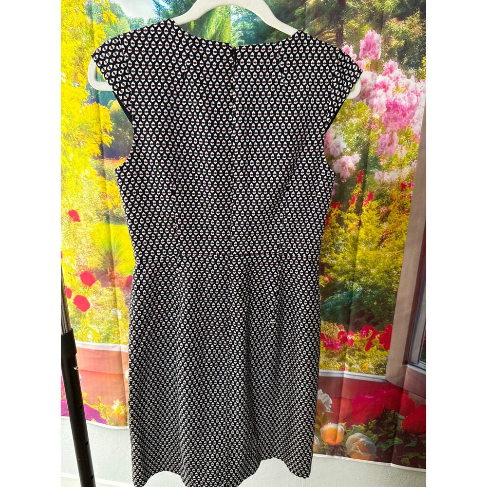 0202 NWT J.Crew Navy Matelasse Cap Sleeve Sheath Dress Size 2 - Picture 5 of 7
